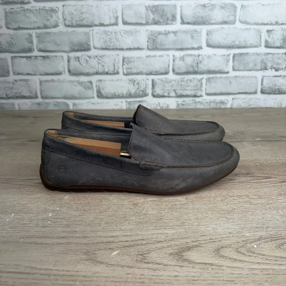 Born Leather Driver Loafers Grey 10.5M